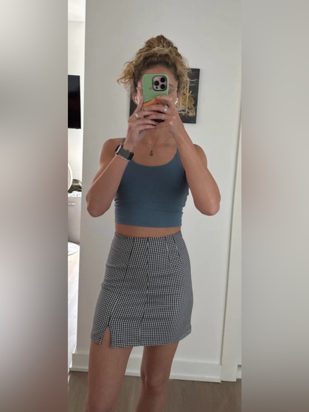 Brandy Melville Black & White Mini Skirt